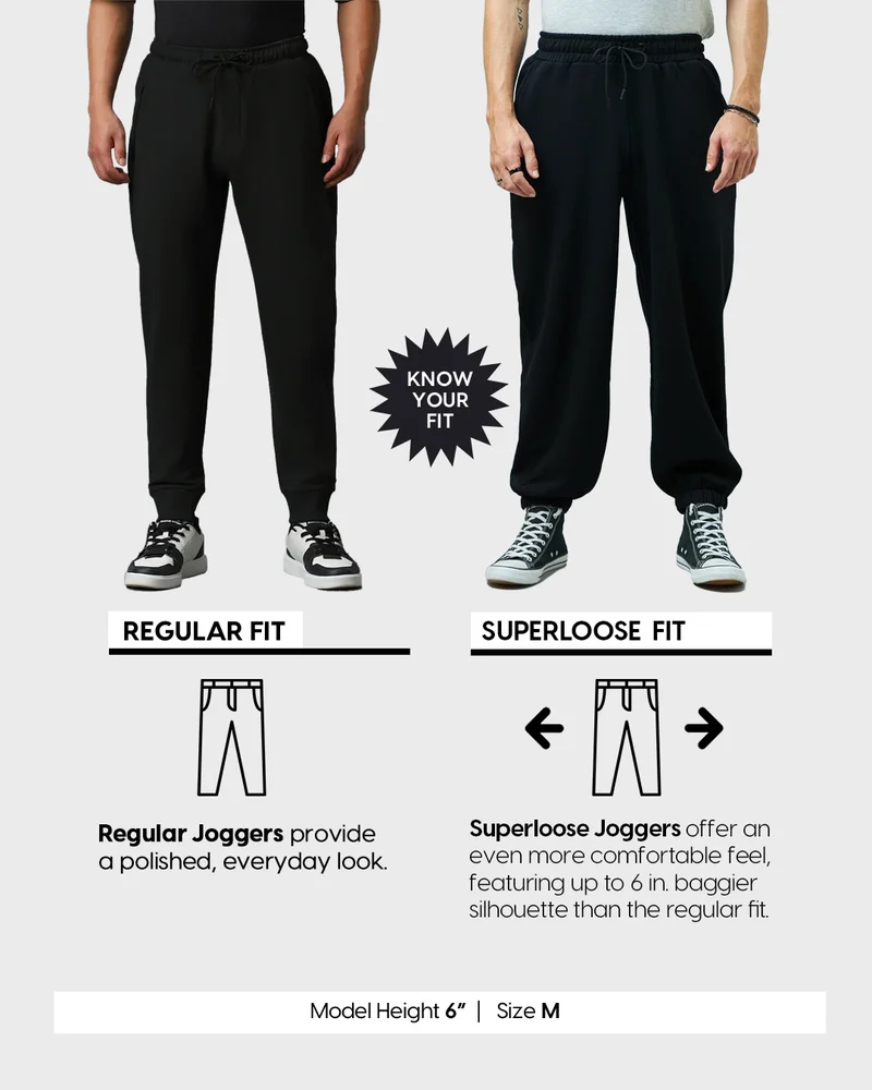 bewakoof  Men's Winter Moss Green Super Loose Fit Cargo Warm Joggers for Men | Best Price UAE